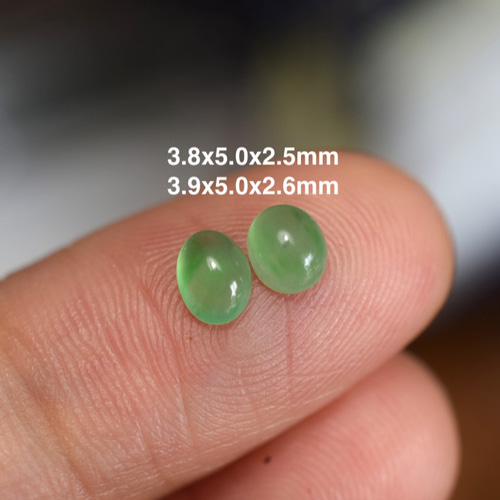 11 特売 美品 氷種 天然 A貨 翡翠 ルース 裸石 硬玉 ジェダイトピアス 