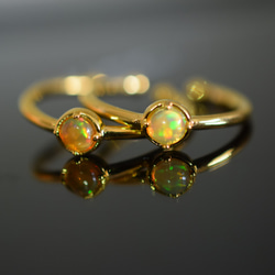 49-3 特売 上品 天然 宝石質 クリスタル オパール リング Crystal Opal 指輪 母の日 お正月 祝 1枚目の画像