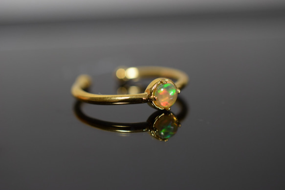 49-3 特売 上品 天然 宝石質 クリスタル オパール リング Crystal Opal 指輪 母の日 お正月 祝 2枚目の画像