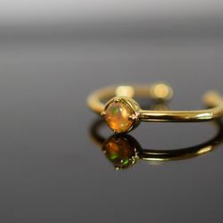 49-3 特売 上品 天然 宝石質 クリスタル オパール リング Crystal Opal 指輪 母の日 お正月 祝 4枚目の画像