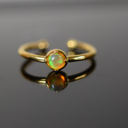 49-3 特売 上品 天然 宝石質 クリスタル オパール リング Crystal Opal 指輪 母の日 お正月 祝 6枚目の画像