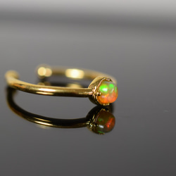 49-3 特売 上品 天然 宝石質 クリスタル オパール リング Crystal Opal 指輪 母の日 お正月 祝 8枚目の画像