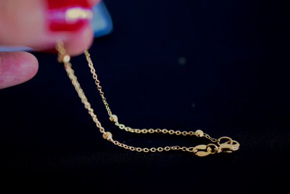 02 特売 シンプル ブレスレット チャーン 18kgf goldfilled ゴールドフィルド プレゼント 1枚目の画像
