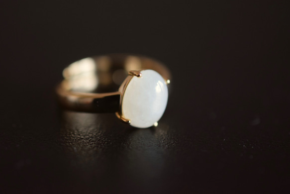 D53 特売 天然 白瓷 本翡翠 ミャンマー リング 指輪 レディース メンズ 母の日 誕生日 フリーサイズ 正月 3枚目の画像
