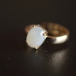D53 特売 天然 白瓷 本翡翠 ミャンマー リング 指輪 レディース メンズ 母の日 誕生日 フリーサイズ 正月 6枚目の画像
