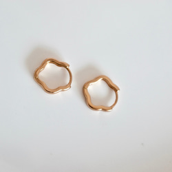 花型 フープピアス シンプル ミニフープピアス　軟骨ピアス 軟骨フープピアス  hoop earrings7−115 2枚目の画像