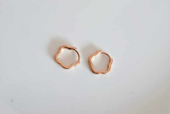 花型 フープピアス シンプル ミニフープピアス　軟骨ピアス 軟骨フープピアス  hoop earrings7−115 6枚目の画像