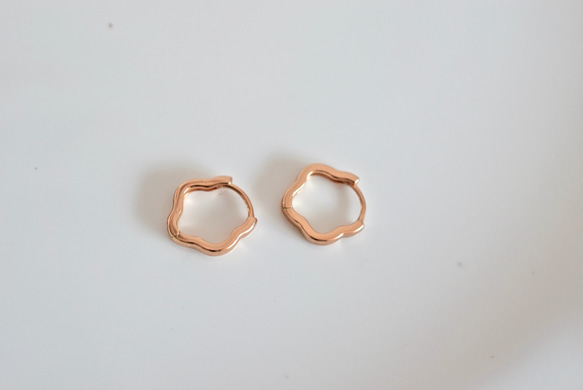 花型 フープピアス シンプル ミニフープピアス　軟骨ピアス 軟骨フープピアス  hoop earrings7−115 8枚目の画像