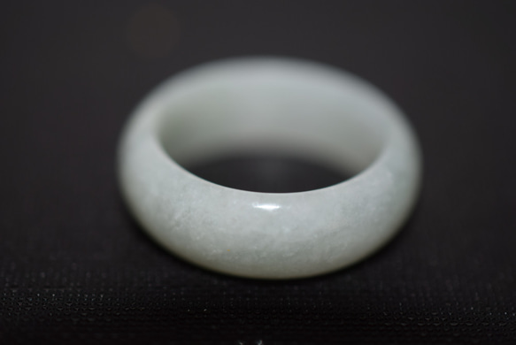 6-191 19.5号 天然 A貨 白薄緑 翡翠 リング レディース メンズ 広幅 指輪 硬玉ジェダイト 7枚目の画像