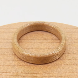 木の指輪 インフィニティ 白 【受注生産】樺 かば バーチ 上品な光沢です 幅が選べる細くて薄い最もシンプルな木の指輪 4枚目の画像