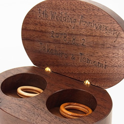 木の指輪 ペアリング 三層【受注生産】カエデ・ケヤキ 対になる配色でペアリングがより楽しめる！ペア（2個）の価格です。 6枚目の画像
