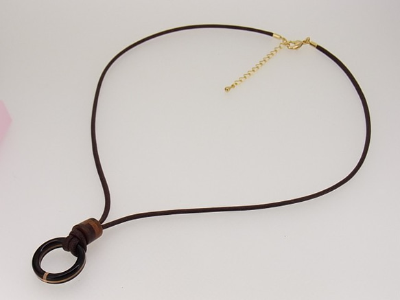 指輪をかんたんにネックレスにするワックスコード・【ショートタイプ