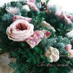 『 Creema限定 早割 』 《受注制作》モミとヒムロスギのChristmas wreath ＊ プリザーブドフラワー 1枚目の画像