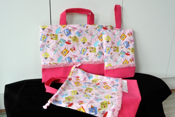 あつまれバレリーナの３点セット（レッスンバッグ・シューズバッグ・体操服入れ・ピンク）