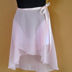 バレリーナ　シフォンのバレエスカート（グレー・ライトグリーン・ピンク・ブラック・ブルー・ネイビー） 4枚目の画像