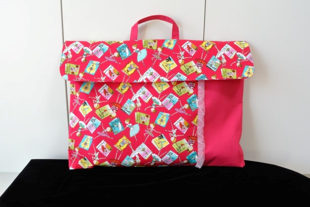 あつまれバレリーナの防災頭巾カバー（生成り・ピンク・チェリー）