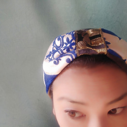 Morocco2wayHairBand*BluexRed* 4枚目の画像