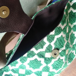 MoroccoLetherMixShoulderBag(Green) 5枚目の画像