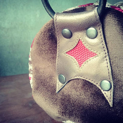 MoroccoLetherMixShoulderBag(RedGold) 4枚目の画像