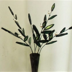 ステンドグラスの植物のオブジェ 3枚目の画像