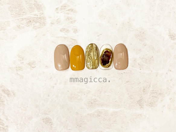 (192)ネイルチップ/ニュアンス/上品/おしゃれ/シェル/大人/ドレス/和服/春夏秋冬/ネイルアクセサリー 2枚目の画像