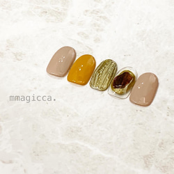 (192)ネイルチップ/ニュアンス/上品/おしゃれ/シェル/大人/ドレス/和服/春夏秋冬/ネイルアクセサリー 4枚目の画像