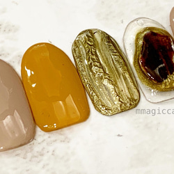 (192)ネイルチップ/ニュアンス/上品/おしゃれ/シェル/大人/ドレス/和服/春夏秋冬/ネイルアクセサリー 5枚目の画像