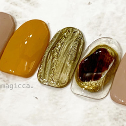 (192)ネイルチップ/ニュアンス/上品/おしゃれ/シェル/大人/ドレス/和服/春夏秋冬/ネイルアクセサリー 6枚目の画像