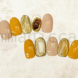 (194)ネイルチップ/ニュアンスネイル/サークルネイル/フレームネイル/メタリックネイル/上品/おしゃれ 1枚目の画像