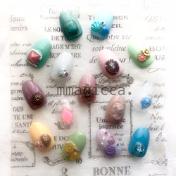 (55) ネイルチップ/大人/可愛い/上品/お洒落/ネイルアクセサリー 1枚目の画像