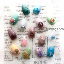 (55) ネイルチップ/大人/可愛い/上品/お洒落/ネイルアクセサリー 2枚目の画像