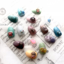 (55) ネイルチップ/大人/可愛い/上品/お洒落/ネイルアクセサリー 3枚目の画像