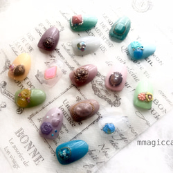 (55) ネイルチップ/大人/可愛い/上品/お洒落/ネイルアクセサリー 5枚目の画像