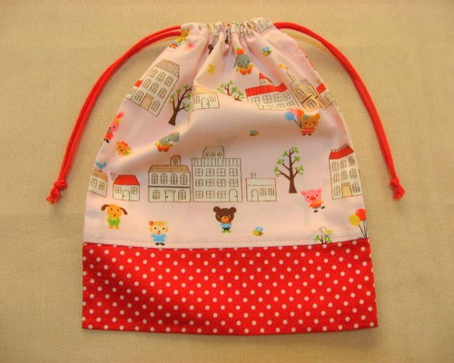 楽天市場】給食袋 子供 巾着 巾着袋 2点セット 18*25cm 25*32cm