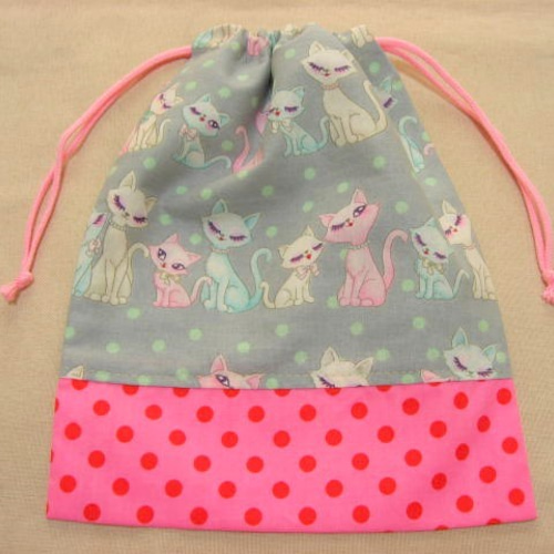 オーダー品】給食袋 巾着袋 ユニコーン 水玉 ドット 【公式通販】