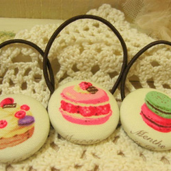 10・ハンドメイド☆ヘアゴム　スイーツ柄 10・ハンドメイド☆ヘアゴム スイーツ柄