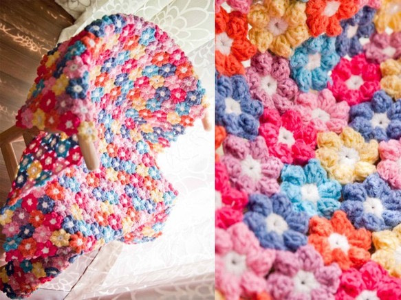 ハンドメイドかぎ針編み お花 モチーフ編み❁花爛漫 ❁手作り/編み物