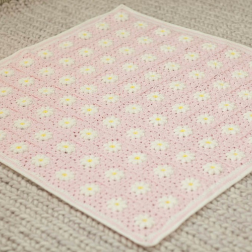 デージー♪ベビーピンク❁かぎ針編み お花モチーフ編み❁編み物