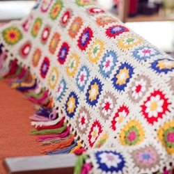 特集掲載】【再々々販】レインボー♪かぎ針編みお花モチーフ編み