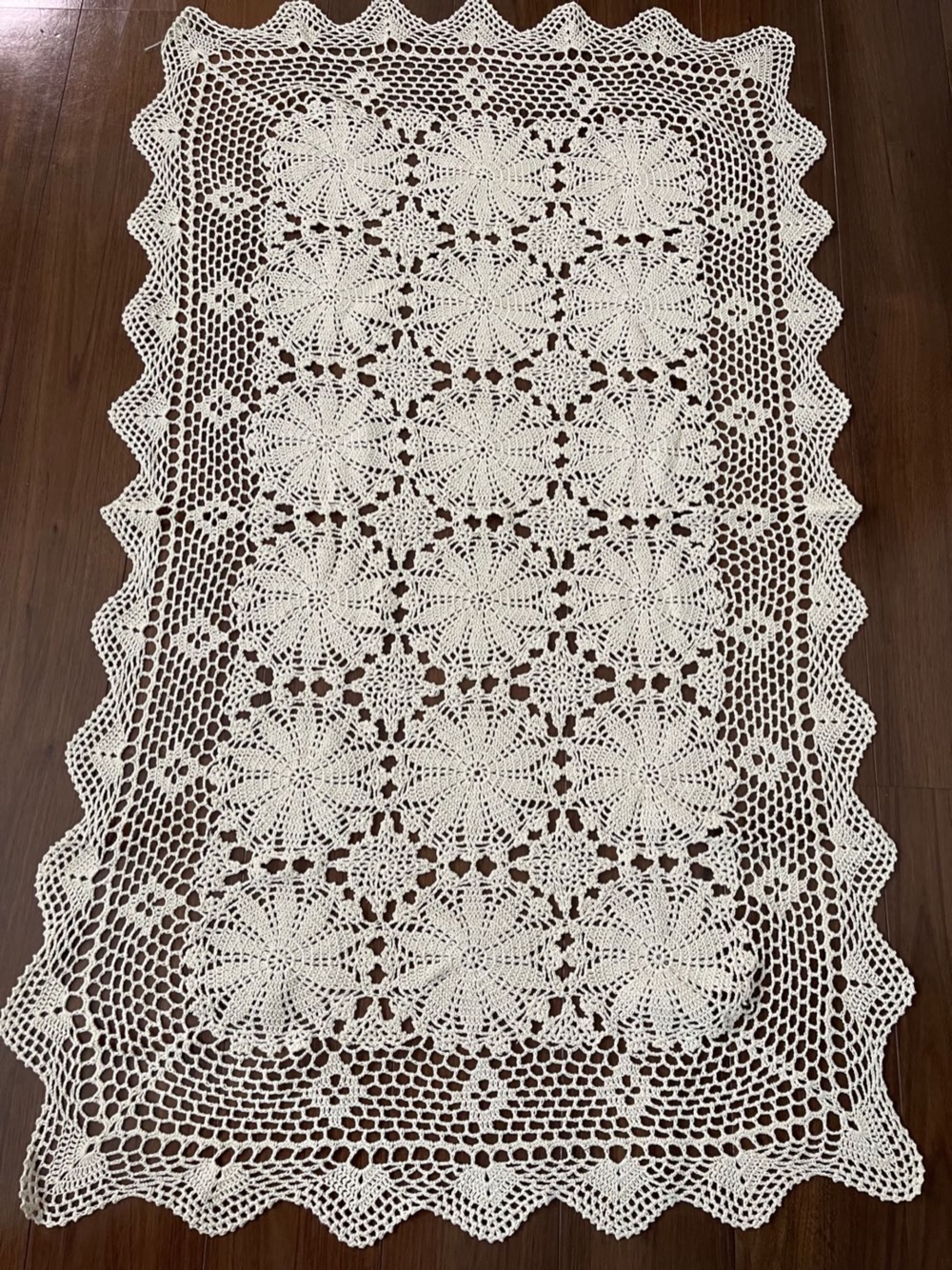 レース ❁ 編み お花 モチーフ❁ パイナップル ドイリー❁ひざ掛け❁