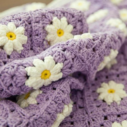 ハンドメイドかぎ針編み お花 モチーフ編み ❁ デージー