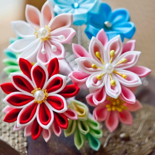 専用　七五三　かぐや　菊花と竹の花簪　櫛簪　鼈甲色簪　玉簪　Uピン簪水引 七五三 成人式 桔梗花簪 櫛平打ち簪 Uピン簪 水引簪 - メルカリ