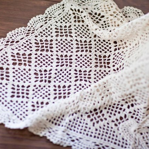 レース 編み❁方方❁ モチーフ・パイナップル ドイリー❁ひざ掛け