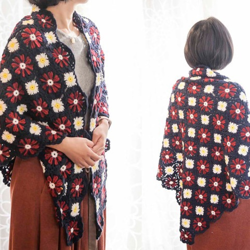 かぎ針編み お花 モチーフ編み☆花火☆手作り/手編み/編み物/鍵 かぎ針編み お花 モチーフ編み☆花火☆手作り/手編み/編み物/鍵