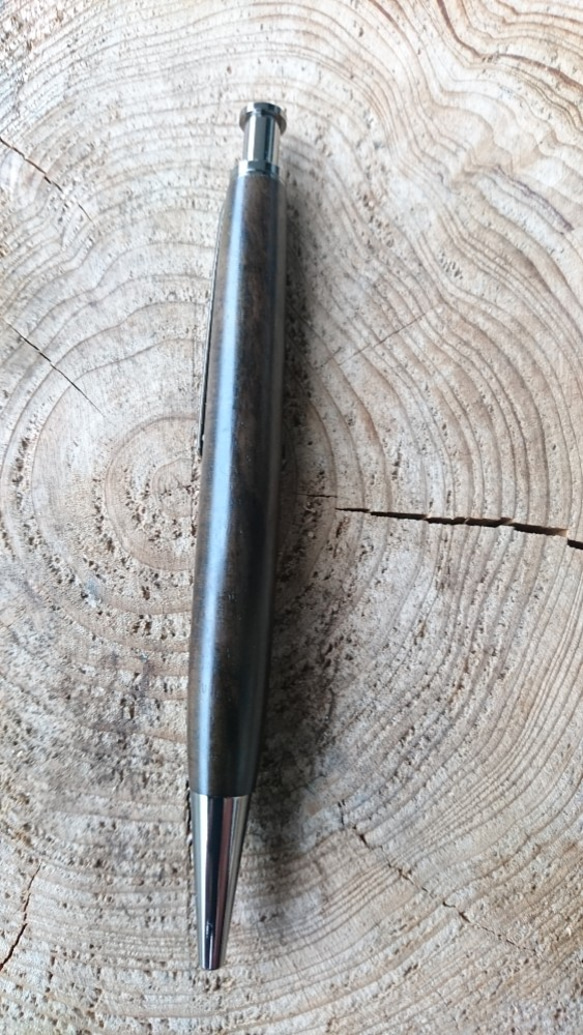 木製ボールペン　クリックタイプ クロガキ 黒柿 3枚目の画像