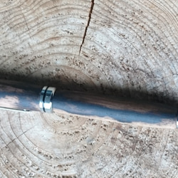 木製ボールペン　デザイナータイプ クロガキ 黒柿 孔雀杢 2枚目の画像