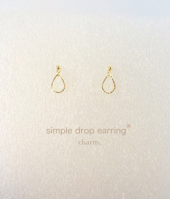 &lt;重新...銷售&gt;簡單的耳環〜簡單的耳環 - 水滴 第1張的照片