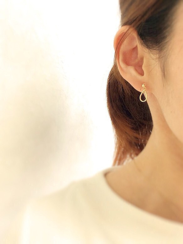 〈再々…販〉simple drop earring〜しずくのシンプルなイヤリング〜 4枚目の画像