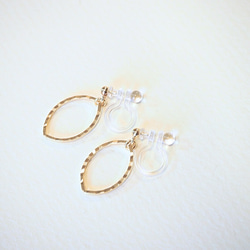 〈再々…販〉simple marquis earring〜シンプルなマーキス型のイヤリング〜 2枚目の画像