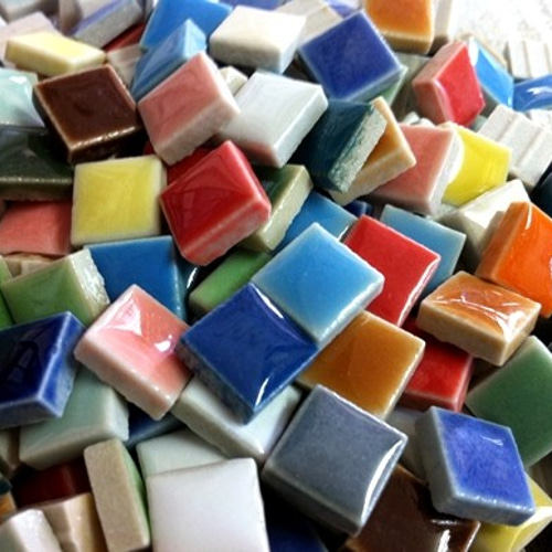 資材】モザイクタイルバラ～10mm角～レギュラーカラー120 DIYパーツ